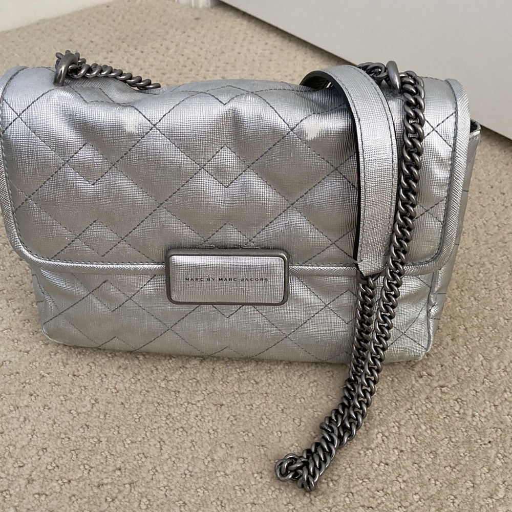 Silver Marc by Marc Jacobs shoulder bag.